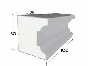 คิ้วบัวโฟม รุ่น A42 ขนาด 25 × 30 ซม.