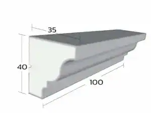 คิ้วบัวโฟม รุ่น A47 ขนาด 35 × 40 ซม.