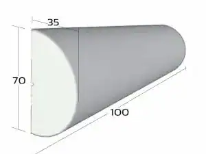 คิ้วบัวโฟม รุ่น A49 ขนาด 35 × 70 ซม.