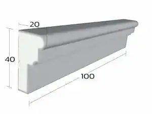 คิ้วบัวโฟม รุ่น A50 ขนาด 20 × 40 ซม.